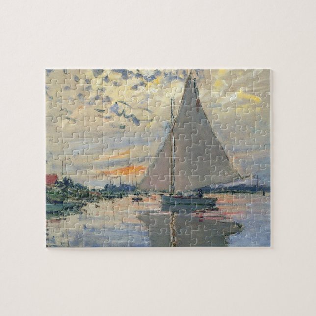Puzzle Barco de vela de Monet Impresionismo francés Arte  (Horizontal)