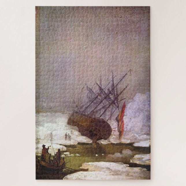 Puzzle Barco en el Océano Ártico - Caspar David Friedrich (Vertical)
