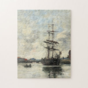 Puzzle Barco en Touques Eugene Boudin (francés, 1824-189)