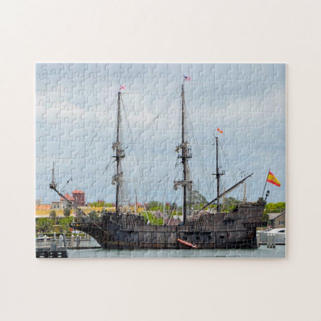 Puzzle Barco Galeón Antiguo Florida. (Horizontal)
