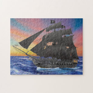 Puzzle Barco pirata de Barba Negra