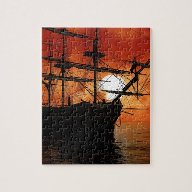 Puzzle Barco pirata del vintage (Vertical)