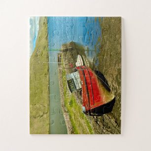 Puzzle Barco Rojo en Bajamar
