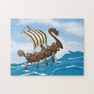 Puzzle Barco Vikingo