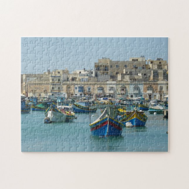 Puzzle Barcos coloridos de Malta (Horizontal)