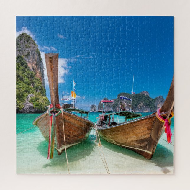 Puzzle Barcos de cola larga de Tailandia (Vertical)