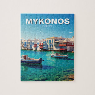 Puzzle Barcos de las islas griegas Mykonos