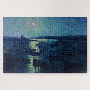 Puzzle Barcos de pesca a la luz de la luna (Camaret, Fran