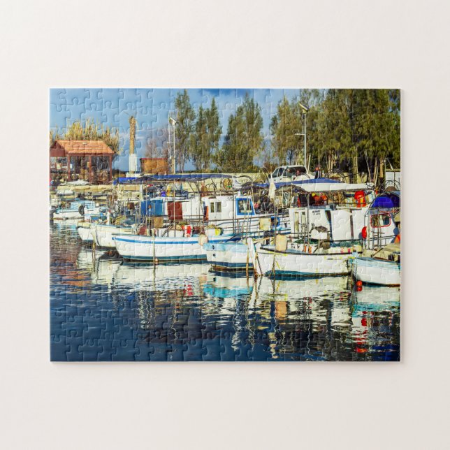 Puzzle Barcos de Pesca Chipre. (Horizontal)
