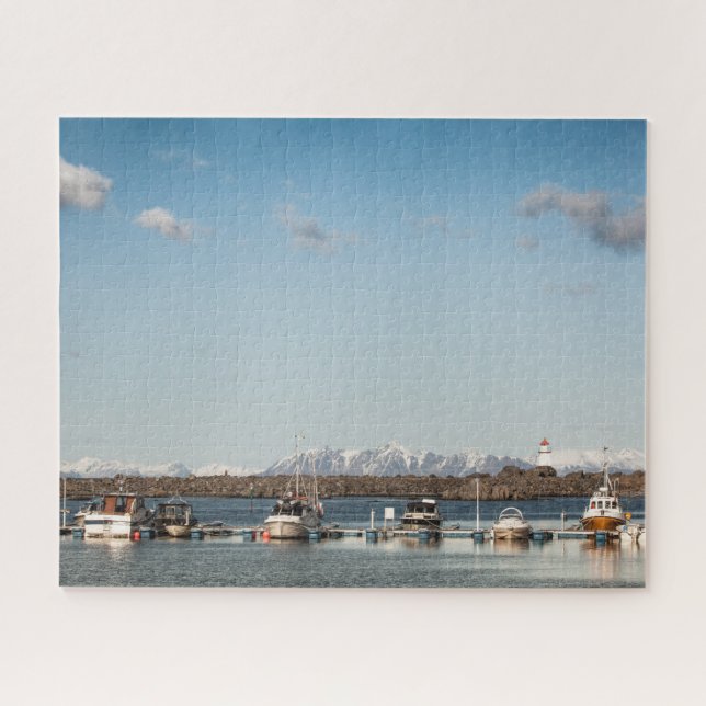 Puzzle Barcos de pesca de Lofoten (Horizontal)