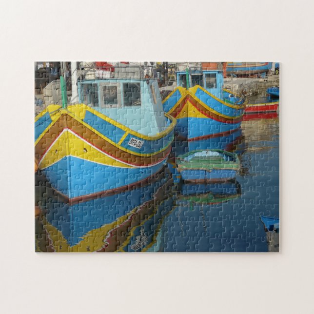 Puzzle Barcos de pesca de Malta. (Horizontal)