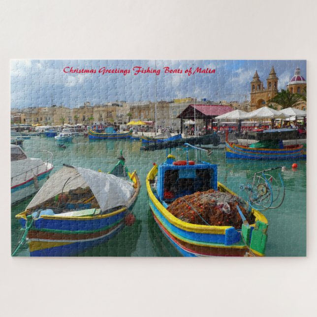 Puzzle Barcos de pesca de Malta. (Horizontal)