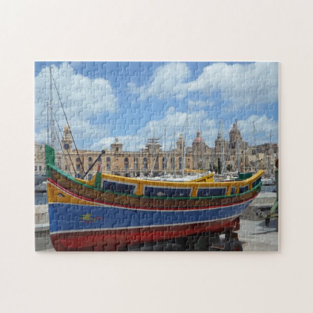 Puzzle Barcos de pesca de Malta. (Horizontal)