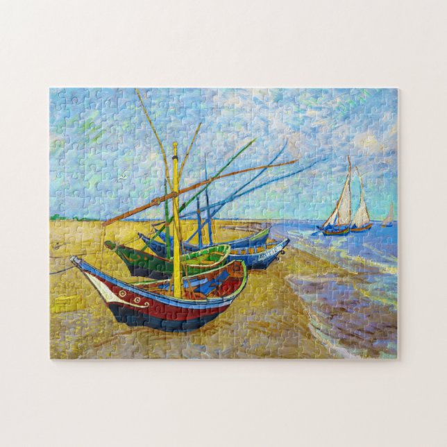 Puzzle Barcos de pesca en la playa de Vincent van Gogh (Horizontal)