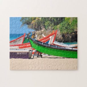 Puzzle Barcos de Pesca en una Playa Puerto Rico.