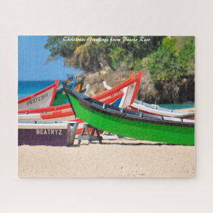 Puzzle Barcos de Pesca Puerto Rico.Navidad Feliz