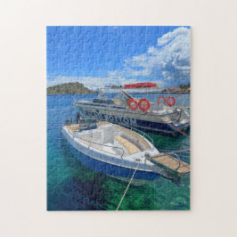 Puzzle Barcos de pesca Zakynthos Grecia