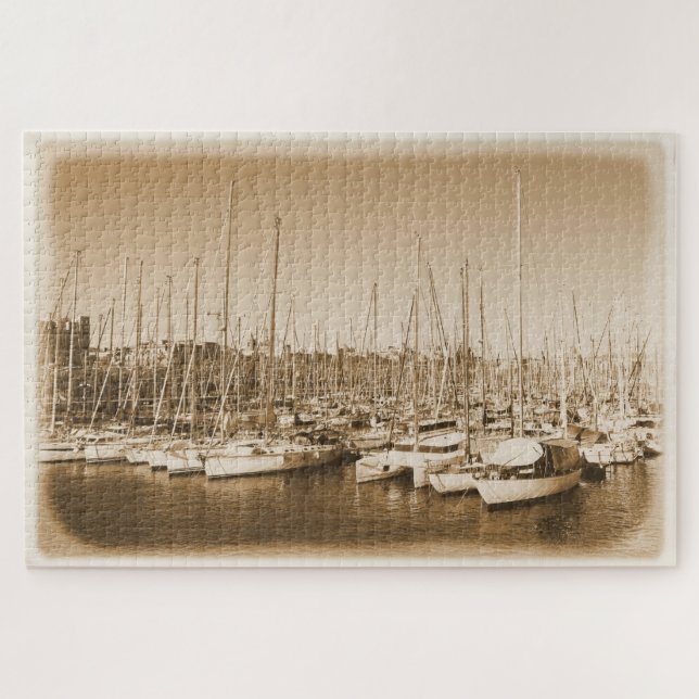 Puzzle Barcos de vela en el puerto de Barcelona - 20x30 - (Horizontal)