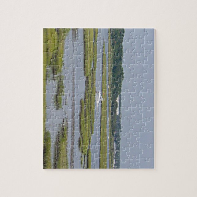 Puzzle Barcos en el lago (Vertical)