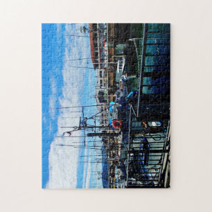 Puzzle Barcos en muelle