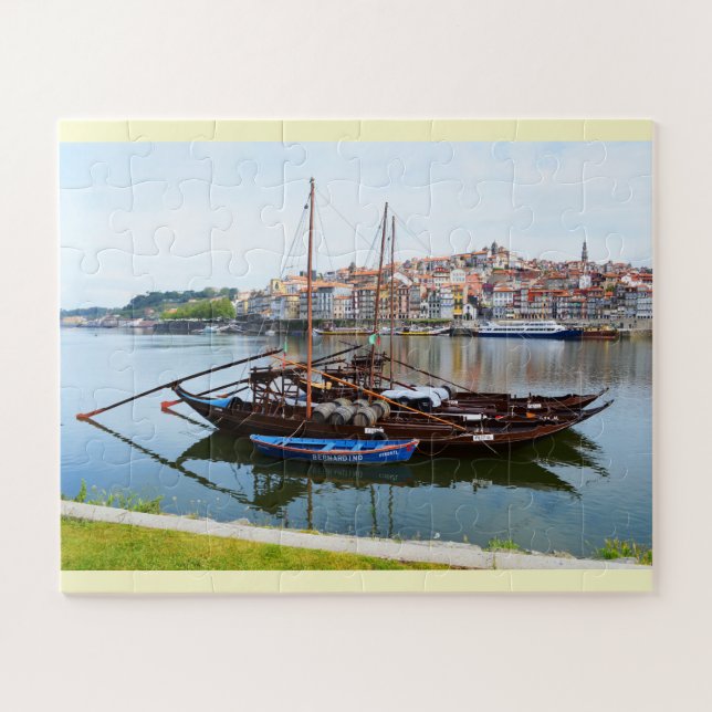 Puzzle Barcos en Oporto, Portugal (Horizontal)