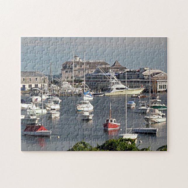 Puzzle Barcos en un puerto de Cape Cod (Horizontal)