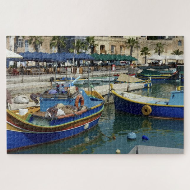 Puzzle barcos multicolores malteses (Horizontal)