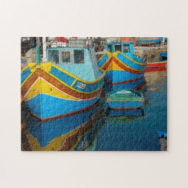 Puzzle Barcos pesqueros de Dominica. (Horizontal)