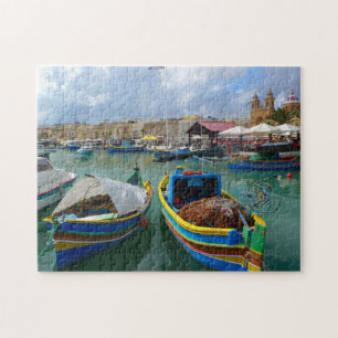 Puzzle Barcos pesqueros de Malta.