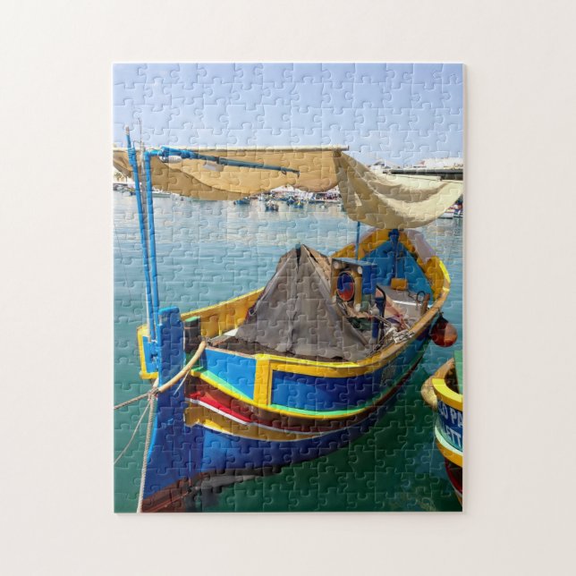 Puzzle Barcos pesqueros de Malta. (Vertical)