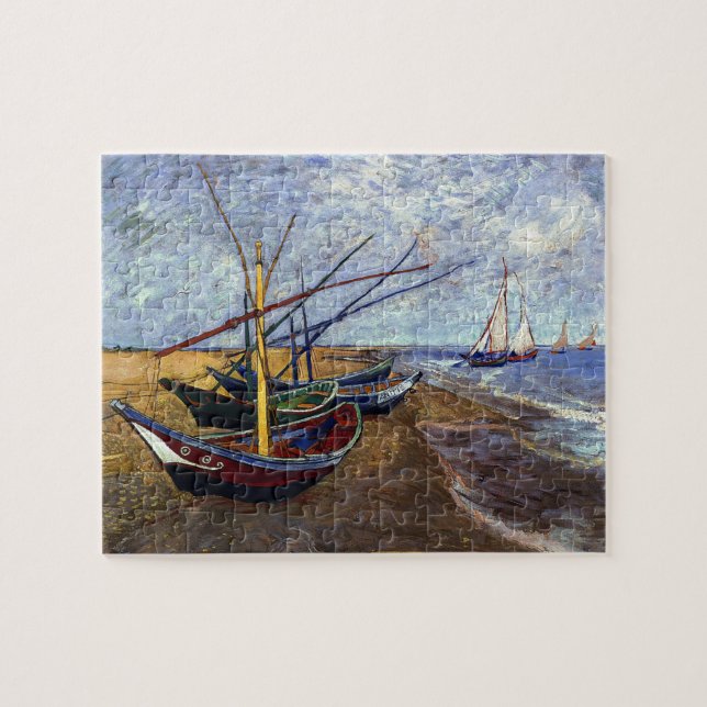 Puzzle Barcos pesqueros de Vincent van Gogh (Horizontal)