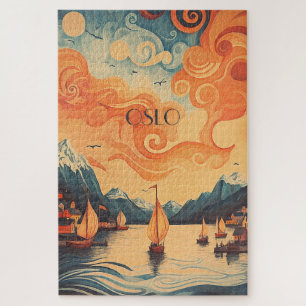 Puzzle Barcos vitales de Noruega en Oslo