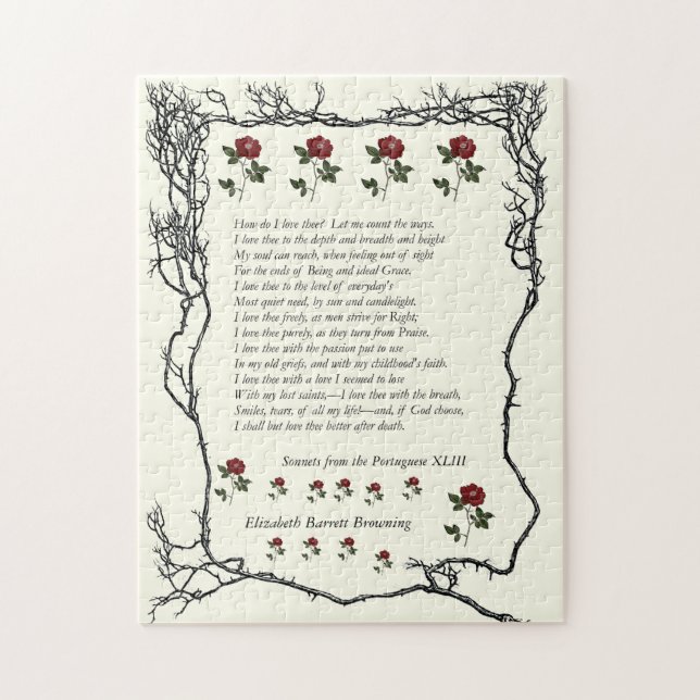 Puzzle Barrett Browning - Sonnets de la portuguesa 43 (Vertical)