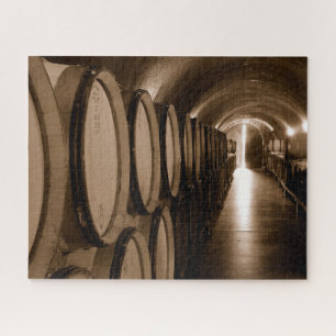 Puzzle Barriles de vino en bodega en Willamette Valley Or