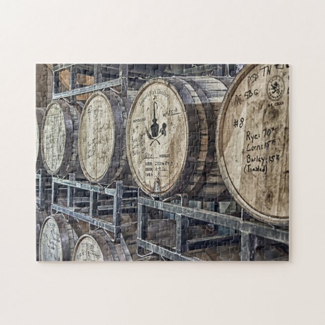 Puzzle Barriles de Whiskey Vintage (Horizontal)