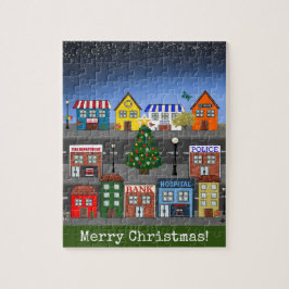 Puzzle Barrio de Small Town | Feliz Navidad