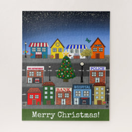 Puzzle Barrio de Small Town | Feliz Navidad