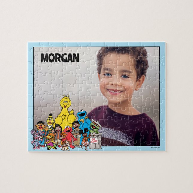 Puzzle Barrio Sésamo | Sesame Pals Añadir su nombre (Horizontal)