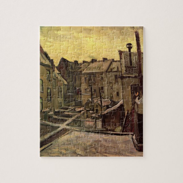 Puzzle Barrios de casas antiguas por Vincent van Gogh (Vertical)