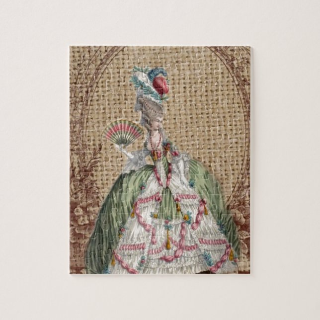 Puzzle barroca frenética burlap Marie Antoinette (Vertical)