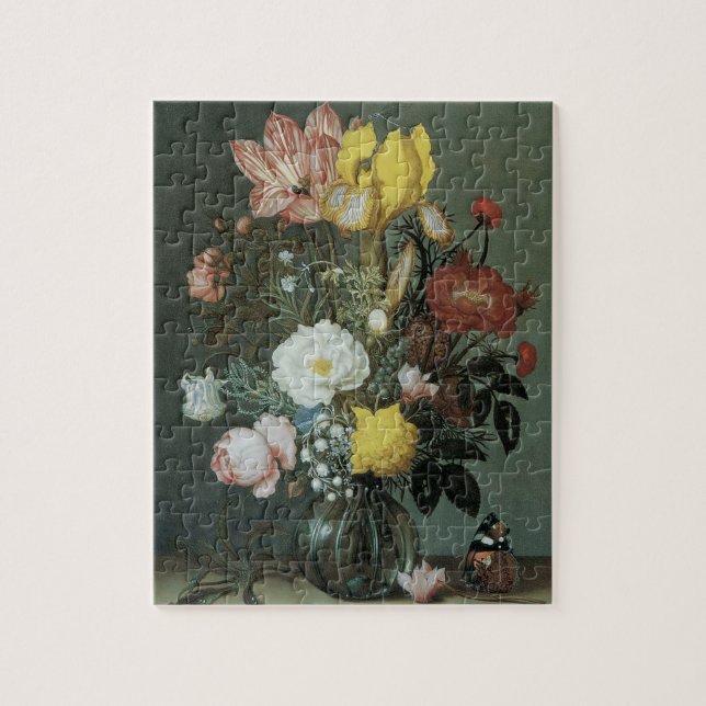 Puzzle Barroco vintage, Bouquet Flowers in Glass Vase (Vertical)