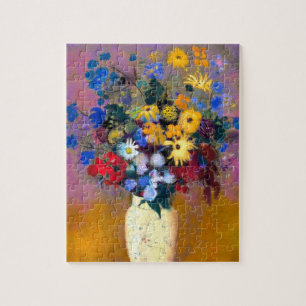 Puzzle Base blanca con flores Odilon Redon