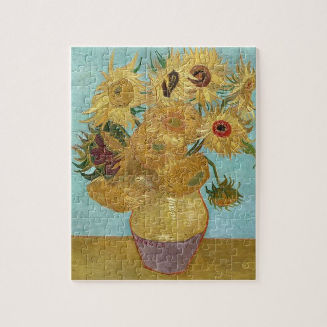 Puzzle Base con doce girasoles de Vincent van Gogh (Vertical)
