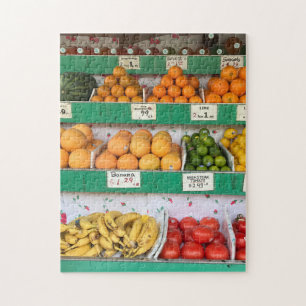 Puzzle Base de frutas, Columbus Avenue, Nueva York, NYC