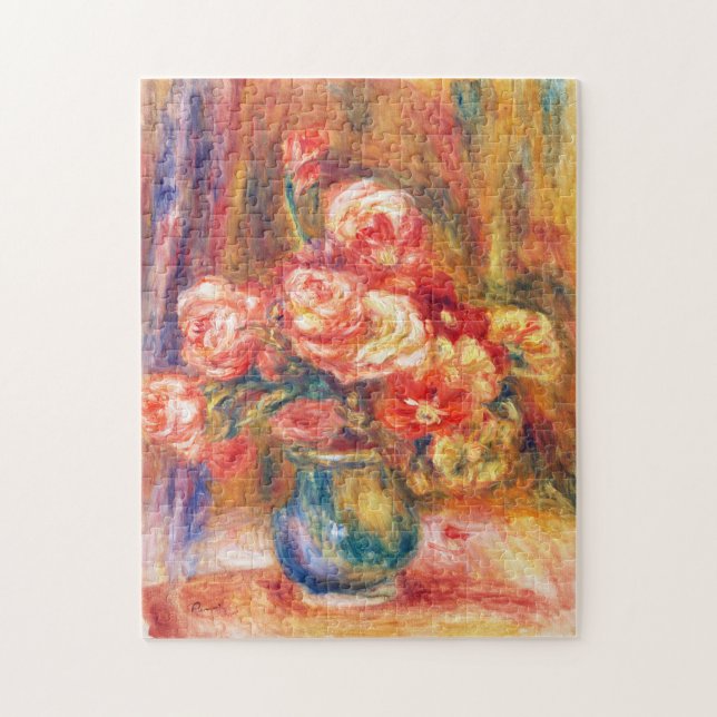 Puzzle Base de Rosas de Pierre-Auguste Renoir (Vertical)