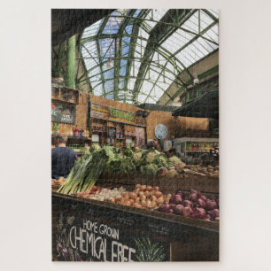 Puzzle Base de verduras en el Borough Market, Londres, Re