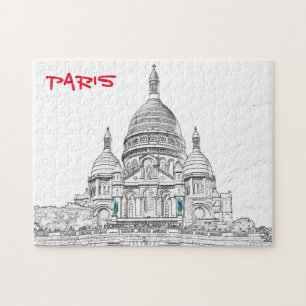Puzzle Basílica del Sacre Coeur en la colina de Montmartr