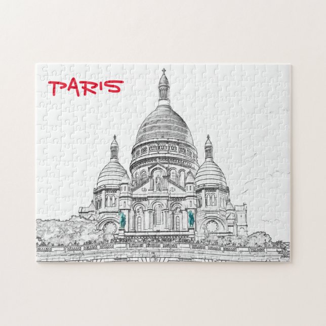 Puzzle Basílica del Sacre Coeur en la colina de Montmartr (Horizontal)