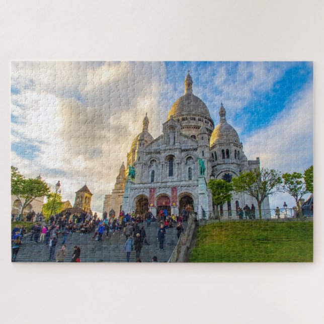 Puzzle Basílica del Sacre Coeur en Montmartre, París, Fra (Horizontal)