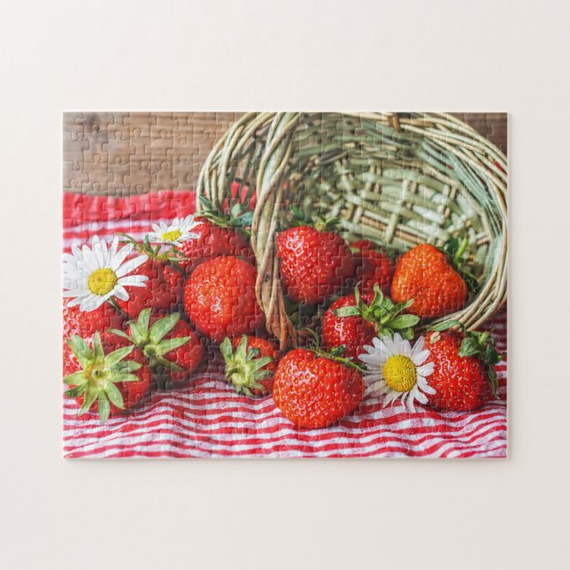 Puzzle Basket of Strawberries (Horizontal)